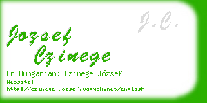 jozsef czinege business card